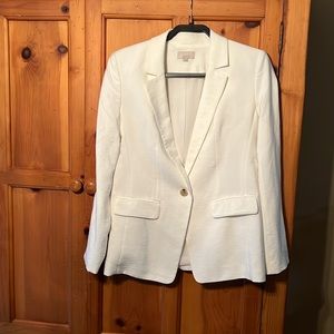 White lined lightweight Loft Blazer. Size 8